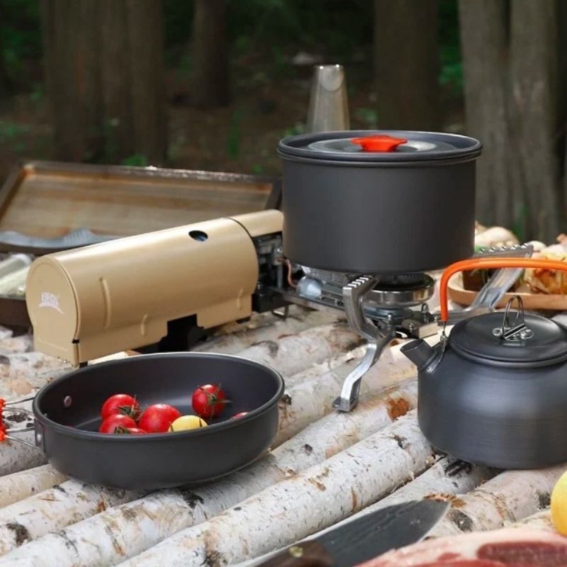 Komplett stormkök i aluminium för camping och friluftsliv