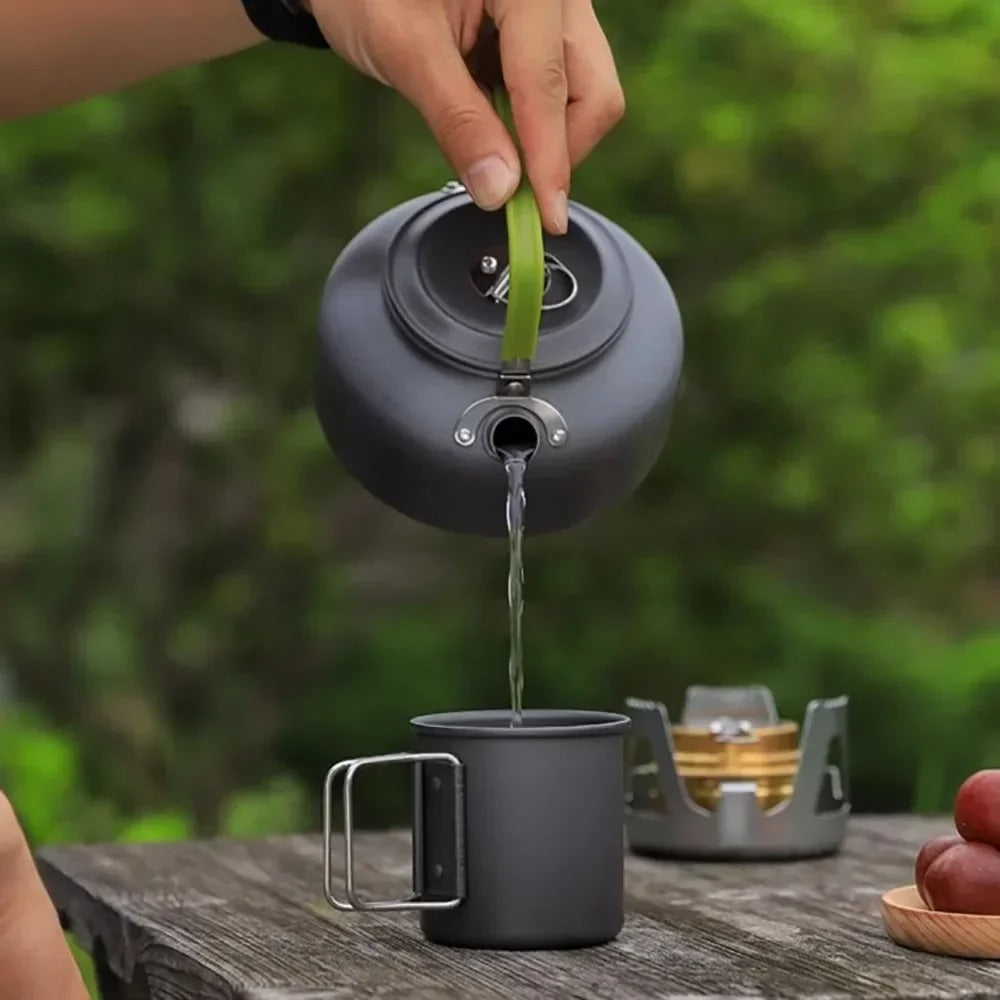 Mugg i aluminium - hopfällbart handtag & värmetålig