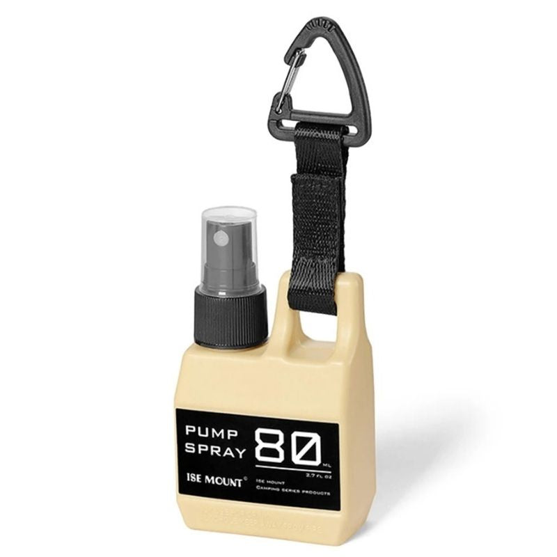 Sprayflaska 80 ml med karbinhake – portabel och påfyllningsbar Beige