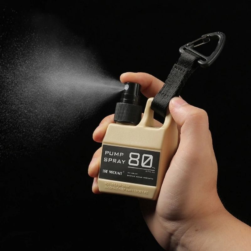 Sprayflaska 80 ml med karbinhake – portabel och påfyllningsbar