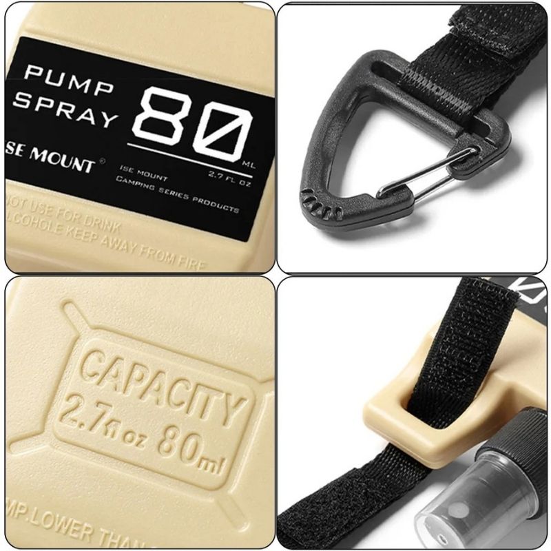 Sprayflaska 80 ml med karbinhake – portabel och påfyllningsbar