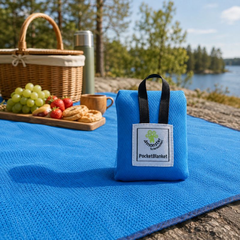 Picknickfilt i fickformat för friluftsliv