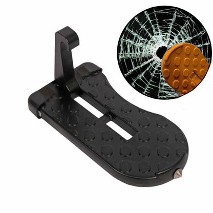 Vikbart bilfotsteg i aluminium för taklast Svart