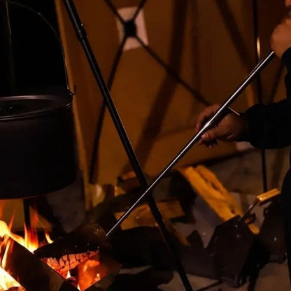 Teleskopiskt Blåsrör i Rostfritt – För Eldstart