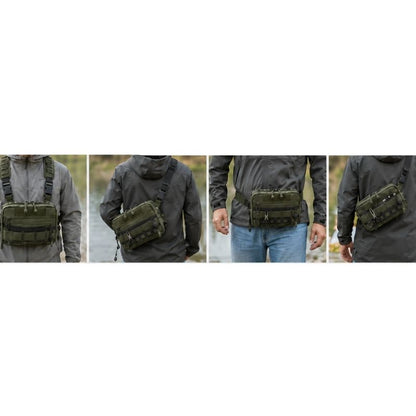 Bröstväska för fiske och friluftsliv med MOLLE