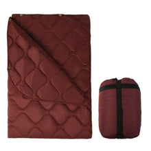 Multifunktionell campingfilt med knappar Burgundy