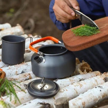 Ultralätt vattenkokare för camping – 0,8 L set med nätpåse