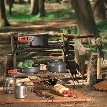 Campingkök 8 delar – lättviktigt aluminiumset för friluftsliv