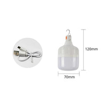 Uppladdningsbar LED campinglampa med krok