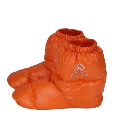 Duntofflor för tält, camping och kalla nätter Orange