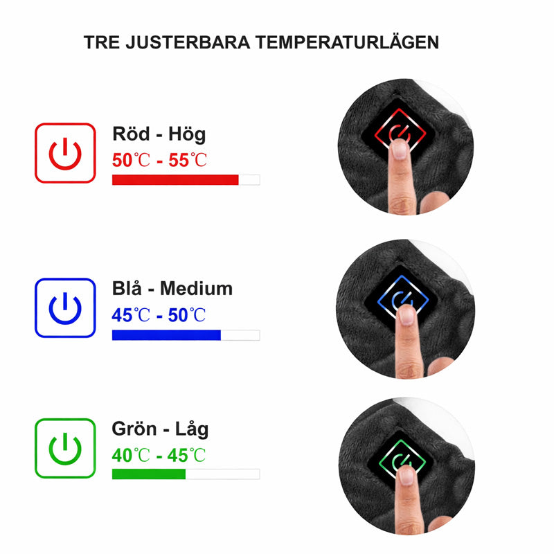 Elektrisk handvärmare - USB & tre värmelägen