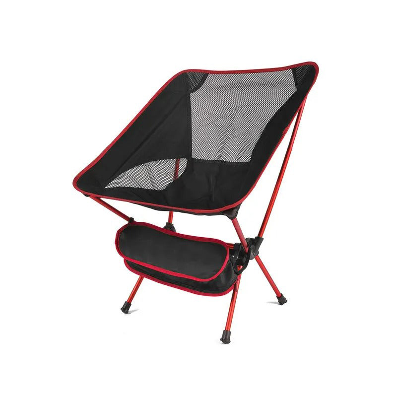 Ergonomisk campingstol i aluminium Röd