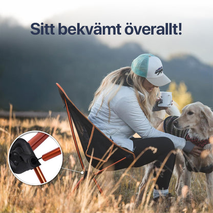 Ergonomisk campingstol i aluminium