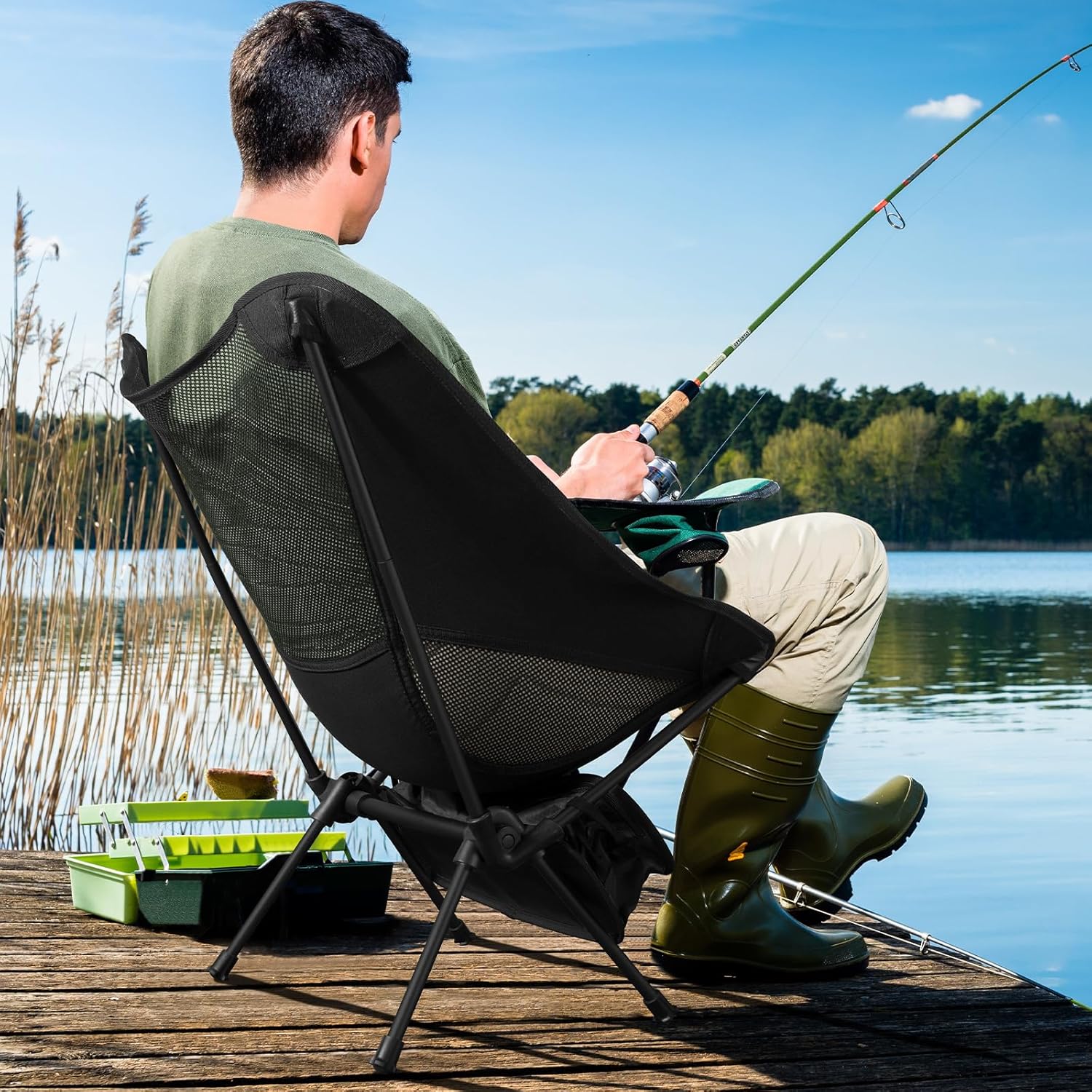 Ergonomisk campingstol i aluminium