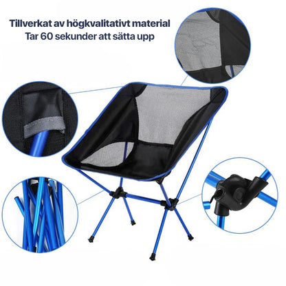 Ergonomisk campingstol i aluminium