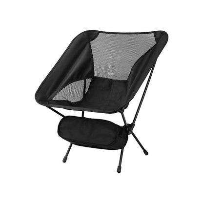 Ergonomisk campingstol i aluminium Svart