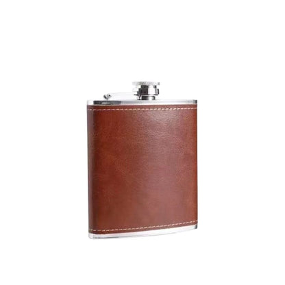 Fickplunta i Rostfritt Stål - Läderfodral