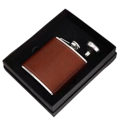 Fickplunta i Rostfritt Stål - Läderfodral