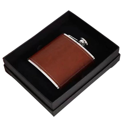 Fickplunta i Rostfritt Stål - Läderfodral