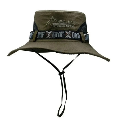 Fiskehatt med mesh ventilerande UV-skydd Army Green