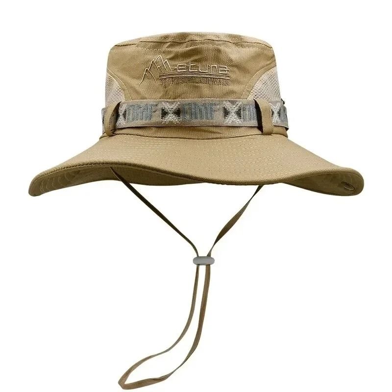 Fiskehatt med mesh ventilerande UV-skydd Khaki