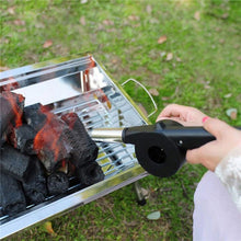 Grillfläkt med vev - Portabel och lätt för camping & BBQ