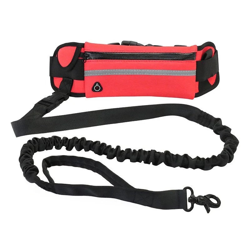Handsfree hundkoppel – löpning & promenader Röd