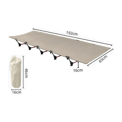Hopfällbar campingsäng i aluminium Khaki