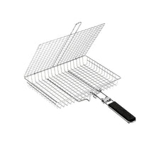 Hopfällbar grillkorg i rostfritt stål för camping