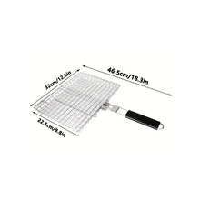 Hopfällbar grillkorg i rostfritt stål för camping