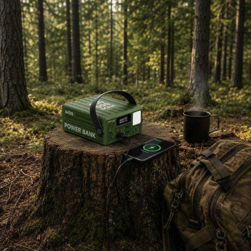 Kraftfull powerbank 100 000 mAh för beredskap