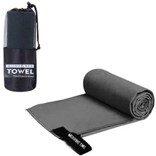 Mikrofiberhandduk – Snabbtorkande & Lätt för Camping & Vandring Grå