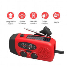Nödradio USB-C – Vevradio med Powerbank & LED-ficklampa