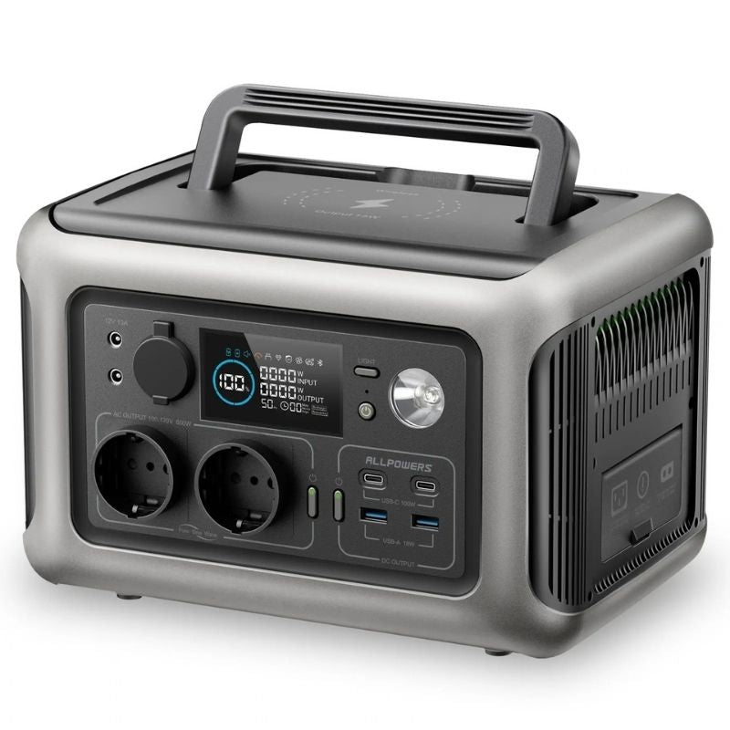 Portabel kraftstation 600W för camping och beredskap
