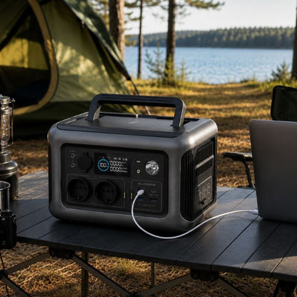 Portabel kraftstation 600W för camping och beredskap