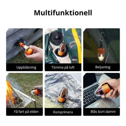 Portabel luftpump för liggunderlag och luftmadrass