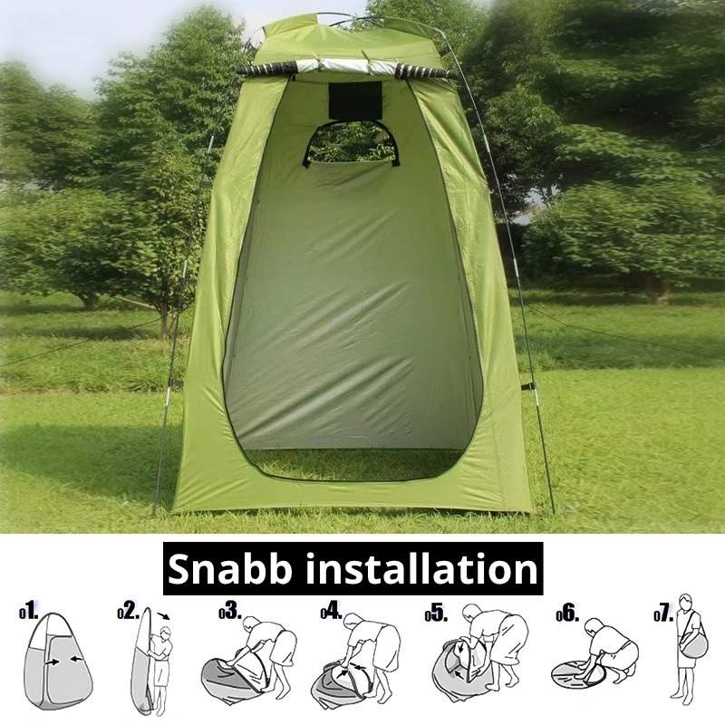 Portabelt duschtält för camping och strand