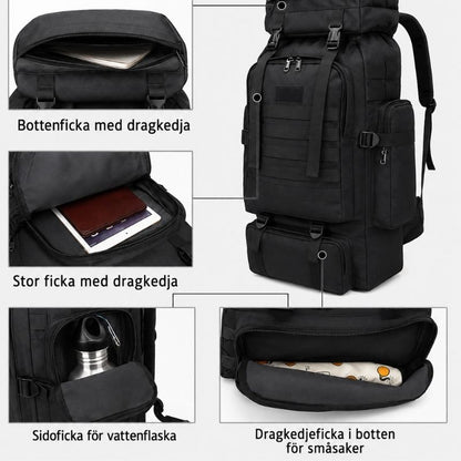 Ryggsäck 50L för vandring och friluftsliv