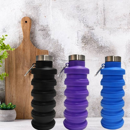 Silikon Vattenflaska – Hopfällbar & Portabel