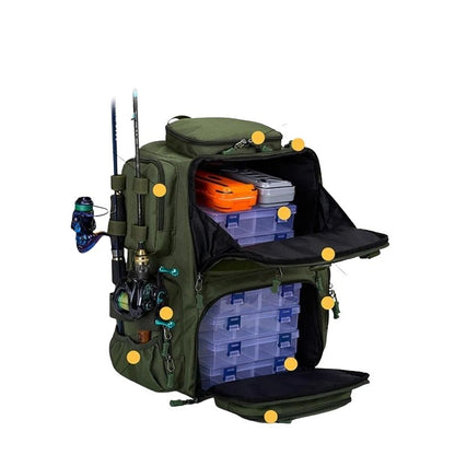 Taktisk Ryggsäck – För Fiske, Vandring & Camping
