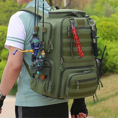 Taktisk Ryggsäck – För Fiske, Vandring & Camping