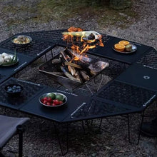 Campingservis i rostfritt stål – set med tallrikar och skålar