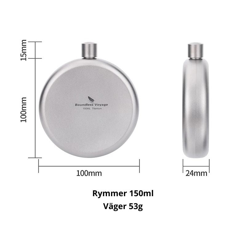Titanium fickplunta 150 ml med kopp