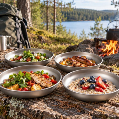 Titaniumtallrikar 4-pack för camping - bild 3