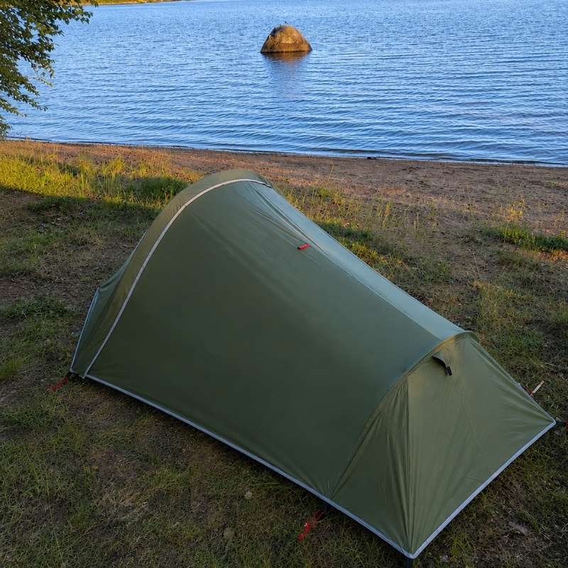 Ultralätt enmanstält för camping året runt