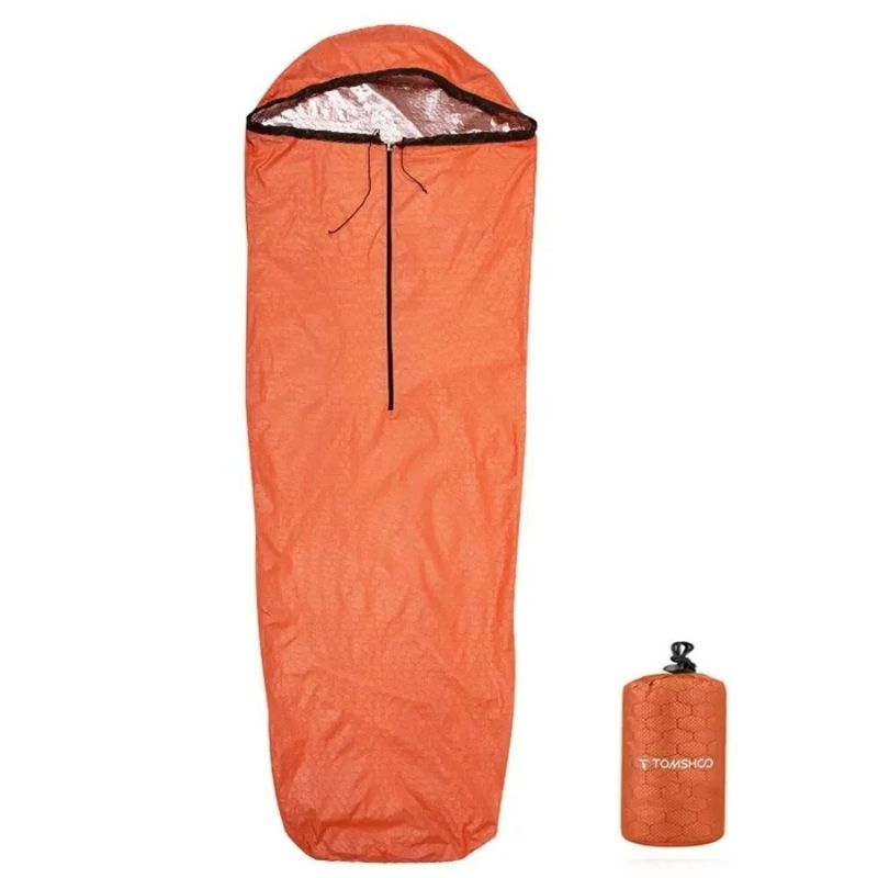 Ultralätt nödsovsäck för camping och beredskap Orange