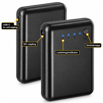 Värmehandskar i läder med uppladdningsbart batteri