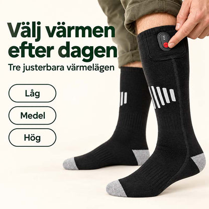 Värmestrumpor med batteri för kyla & outdoor
