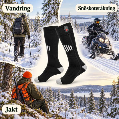 Värmestrumpor med batteri för kyla & outdoor