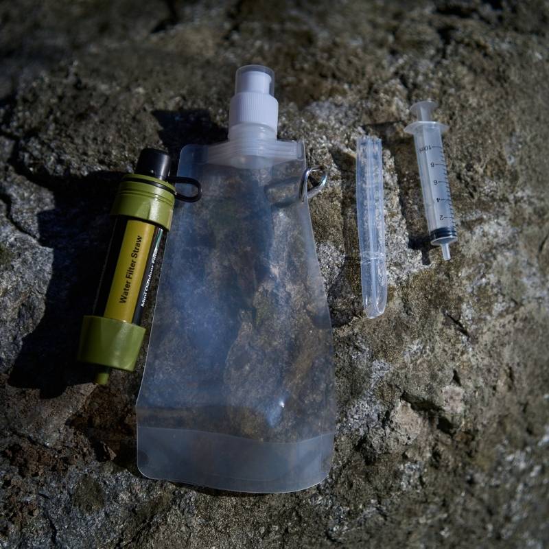 Vattenfilter bärbart - sugrör för vandring & resor